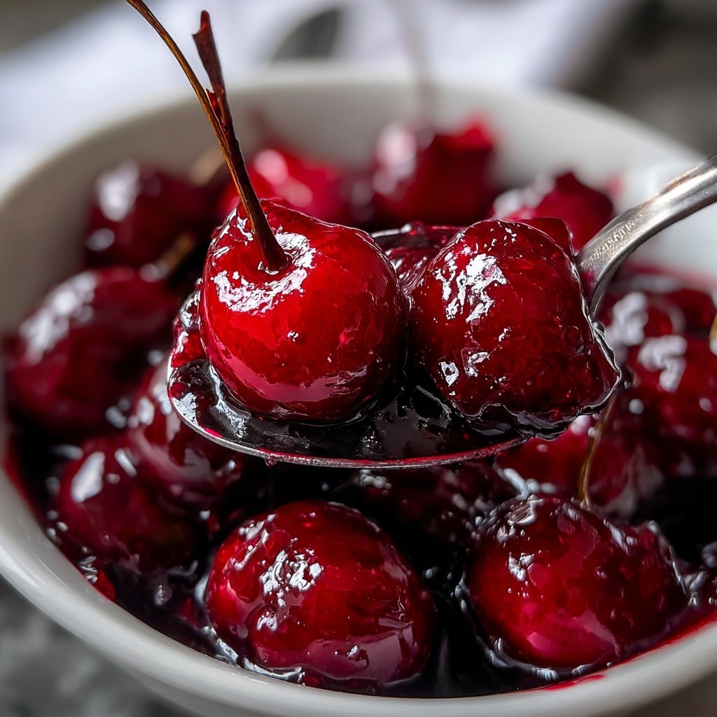 Rote Grütze mit Kirschen