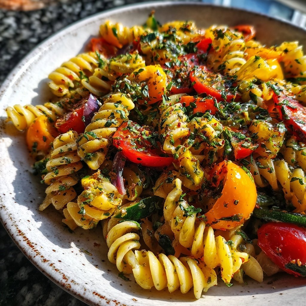 Mediterraner Nudelsalat Leicht