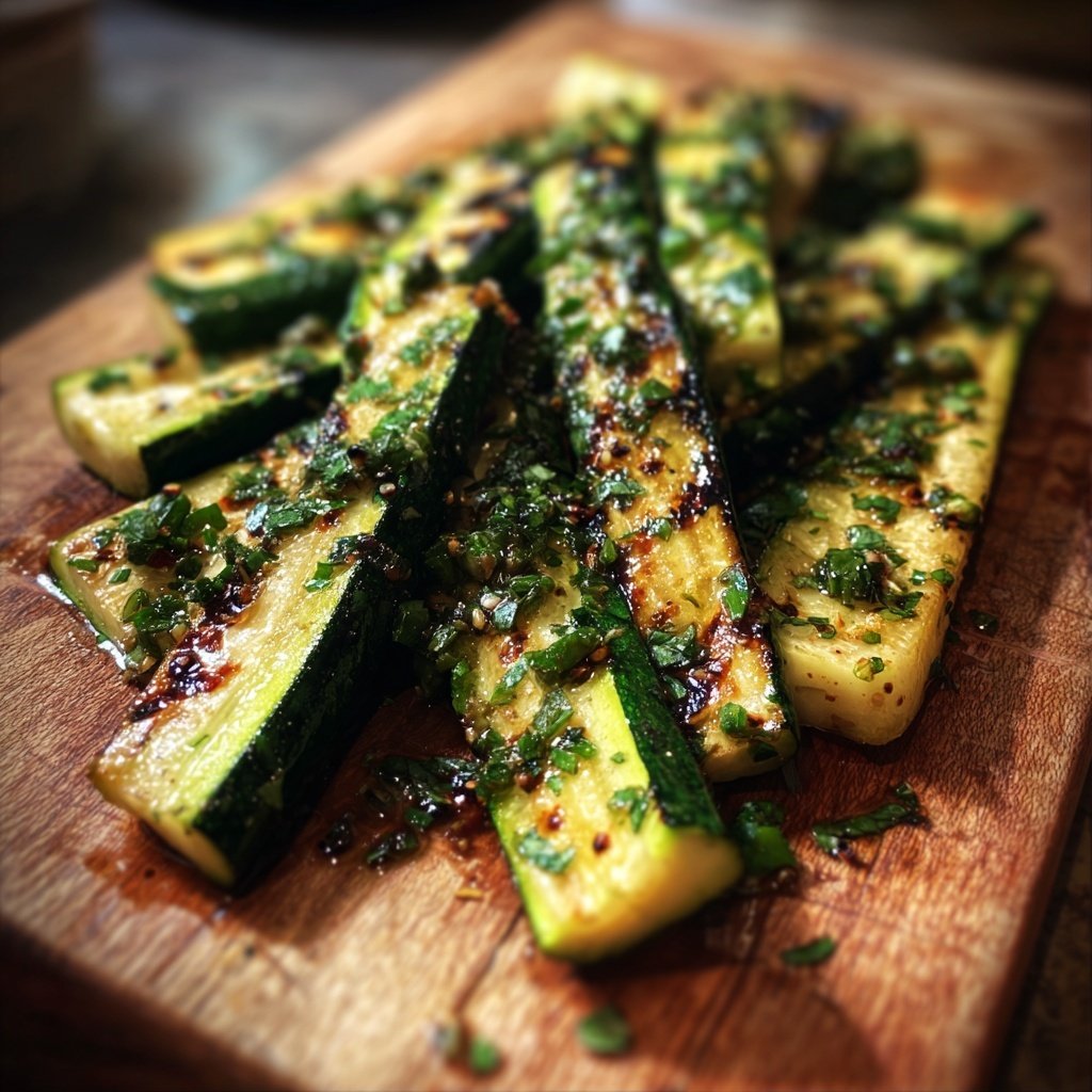 Gegrillte Zucchini Mit Kräuter Marinade