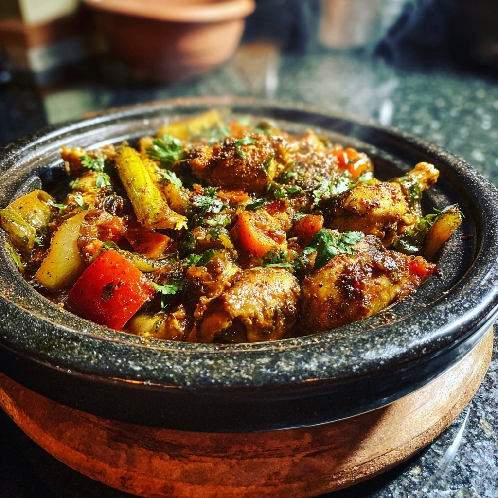 Internationale Küche Marokkanisches Hähnchen-Tagine
