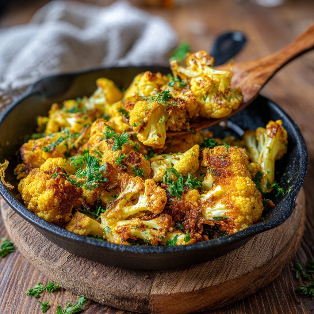 Blumenkohl Pfanne Mit Curry Gewürz