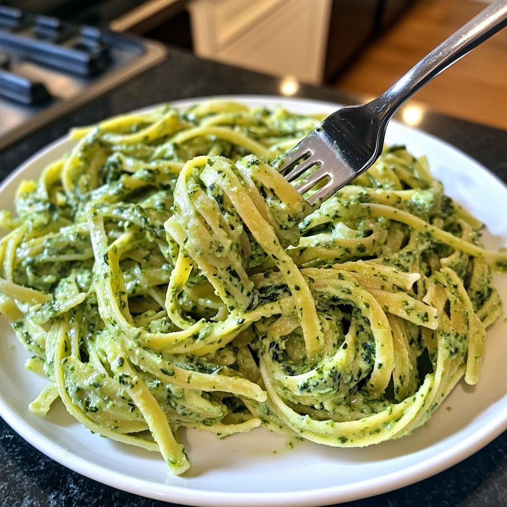 Green Goddess Pasta – mit Spinat und Grünkohl