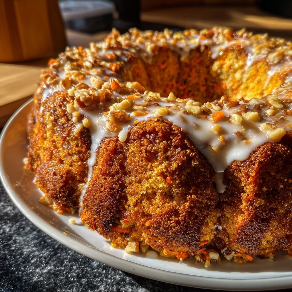Karottenkuchen Mit Dinkelmehl Und Nüssen