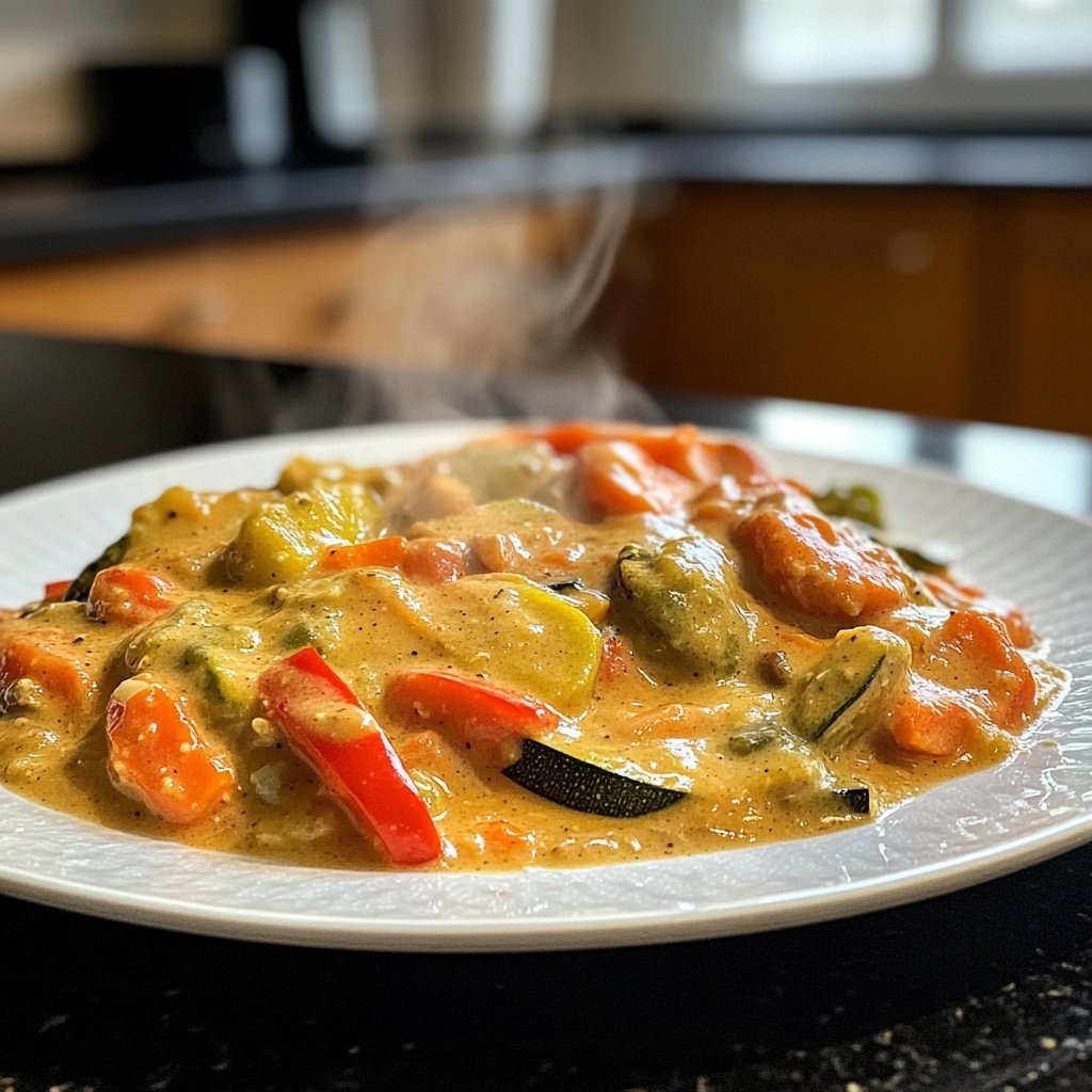 Gemüsepfanne mit Kokosmilch