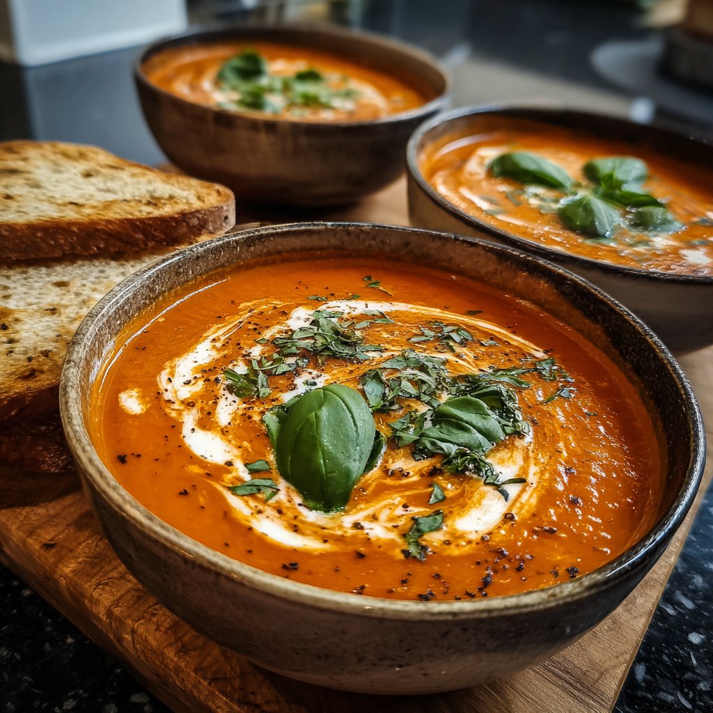 Tomatensuppe mit Sahne
