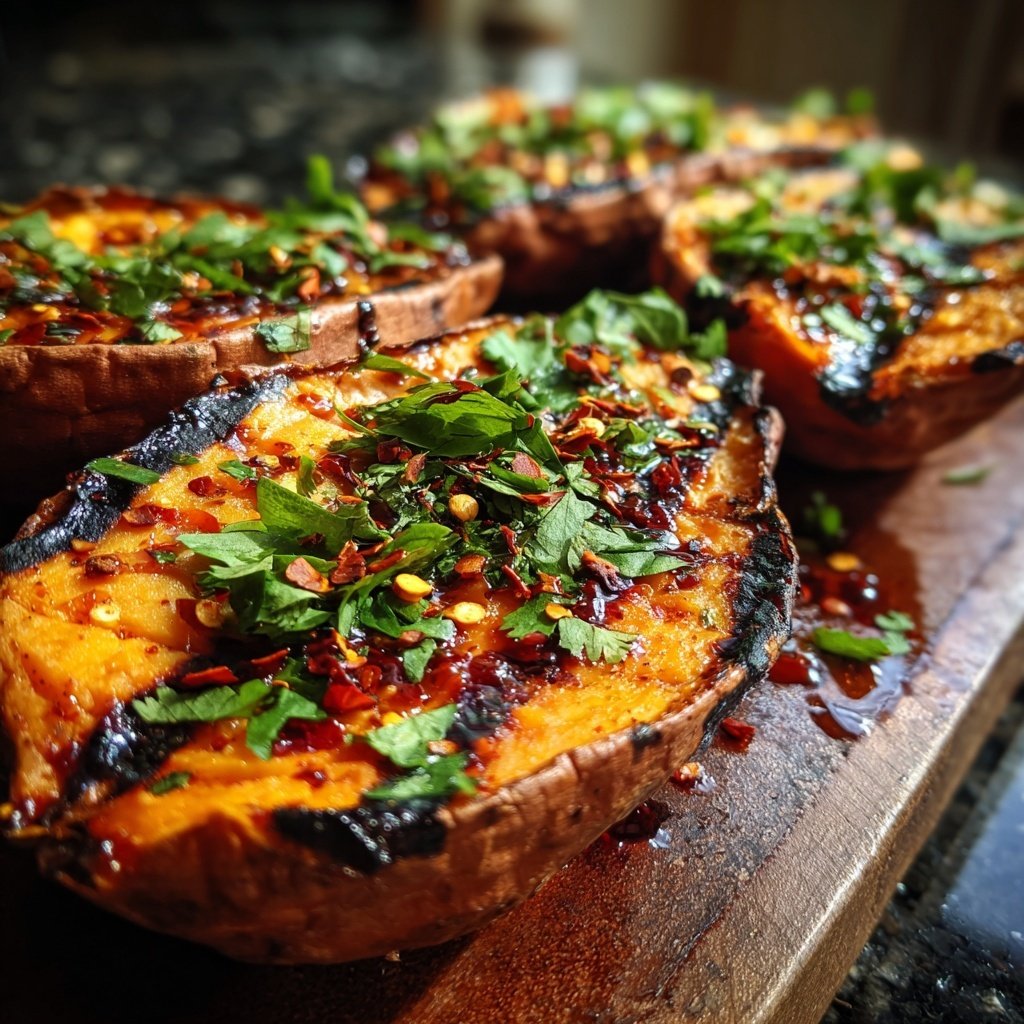 Gegrillte Süßkartoffeln Mit Chili