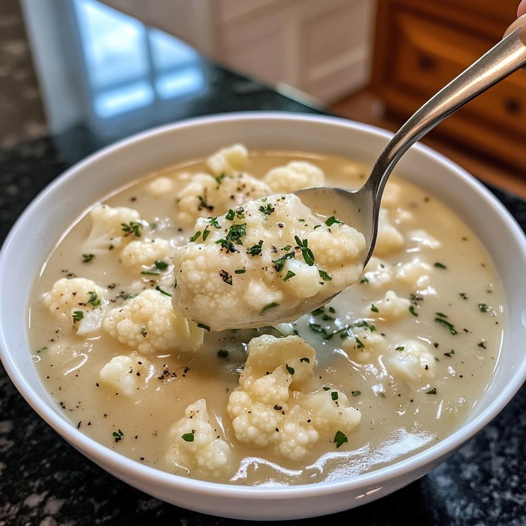 Blumenkohlsuppe als schnelles Mittagessen